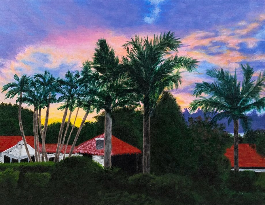 Costa Rica Sunset Acrylic Painting